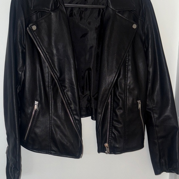 H&M Classic Black Leather Jacket - Picture 2 of 3